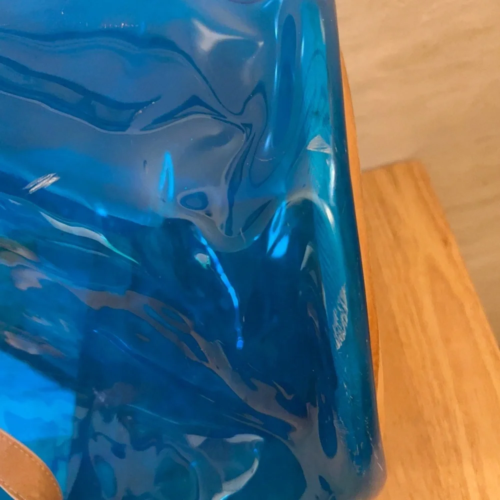 Kate Spade Saturday Blue Transparent Beach Tote Bag,